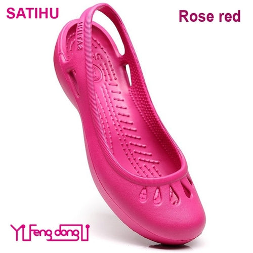 Satihu Summer New Lightweight Anti Slip Hole Shoes Clog For Women's