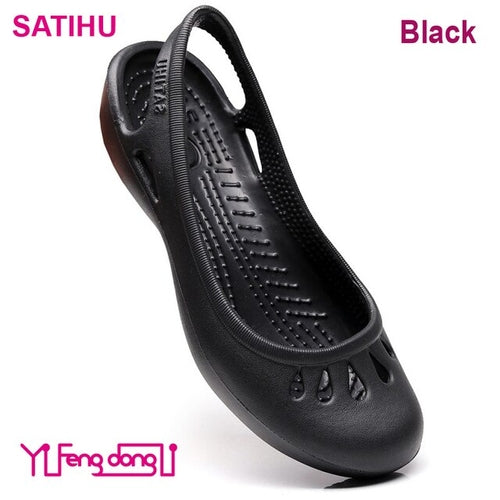 Satihu Summer New Lightweight Anti Slip Hole Shoes Clog For Women's