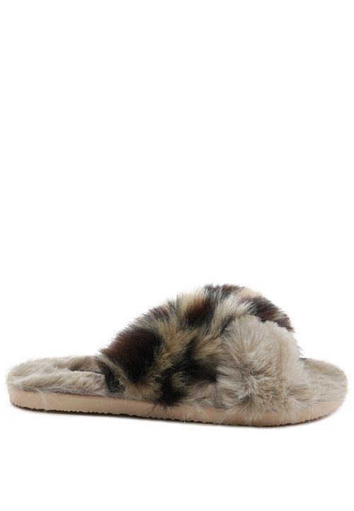 Chipmunk Faux Fur Indoor Flats