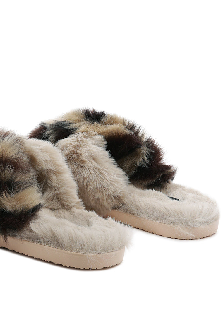 Chipmunk Faux Fur Indoor Flats