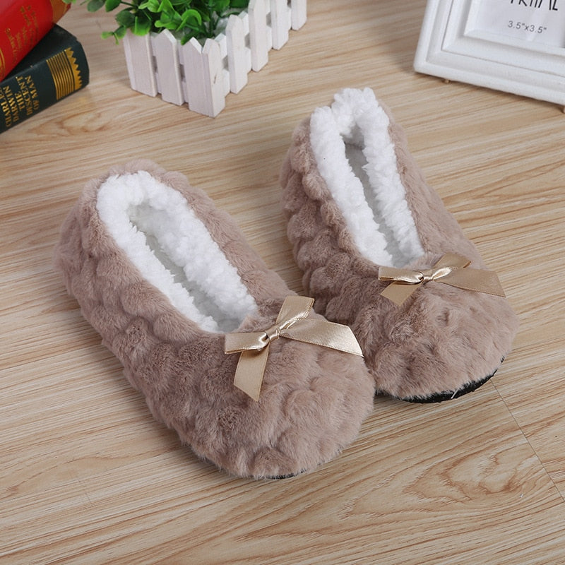 Mntrerm New Cute 2022 Indoor Home Slippers Warm Soft Plush Slippers