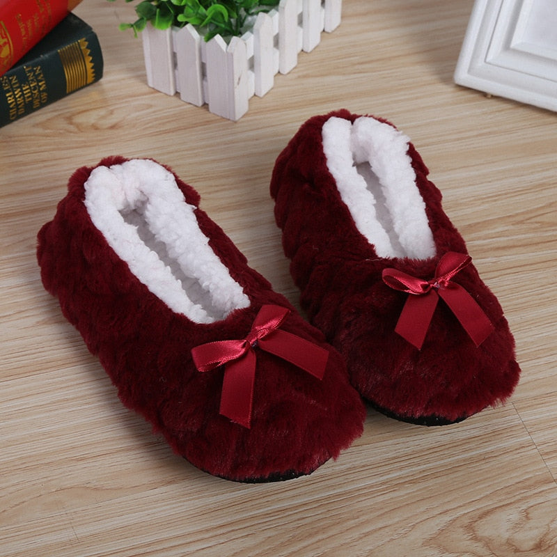 Mntrerm New Cute 2022 Indoor Home Slippers Warm Soft Plush Slippers