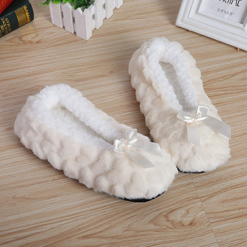 Mntrerm New Cute 2022 Indoor Home Slippers Warm Soft Plush Slippers