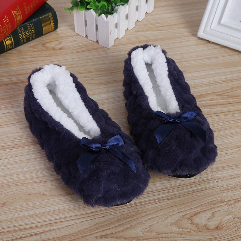 Mntrerm New Cute 2022 Indoor Home Slippers Warm Soft Plush Slippers