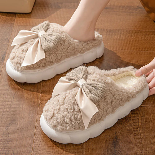 Cotton slippers for Women Autumn and Winter Thick Sole Indoor Home