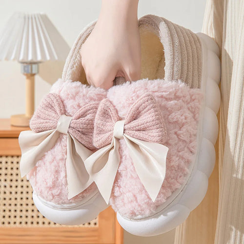 Cotton slippers for Women Autumn and Winter Thick Sole Indoor Home