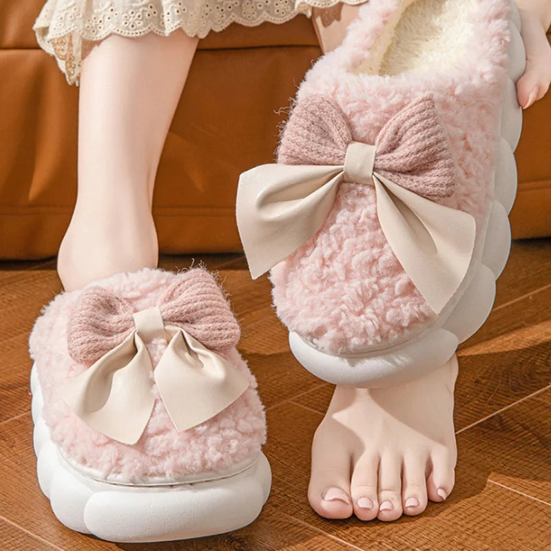 Cotton slippers for Women Autumn and Winter Thick Sole Indoor Home