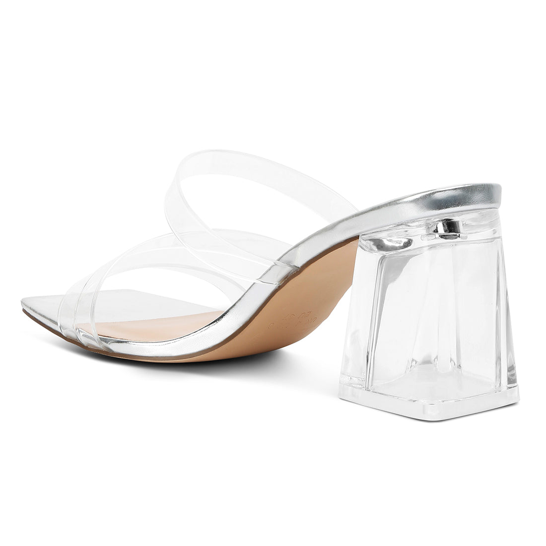 Chartz Multiple Straps Clear Heel Sandals