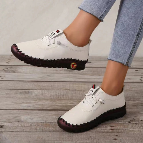 Women Vulcanized Shoes Pu Leather Casual Shoes Soft Comfortable Flat