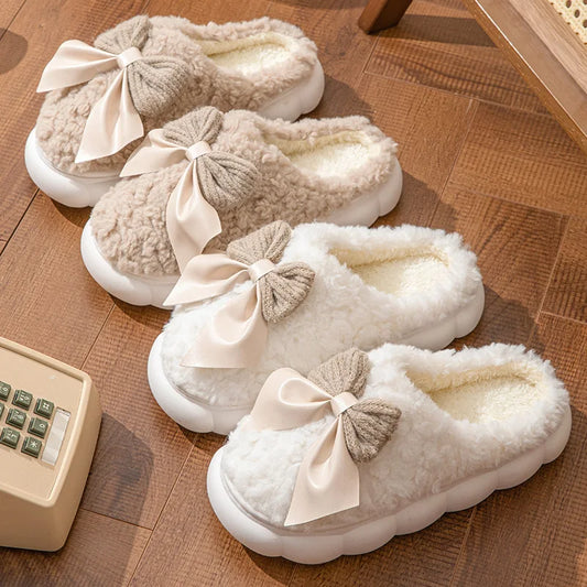 Cotton slippers for Women Autumn and Winter Thick Sole Indoor Home