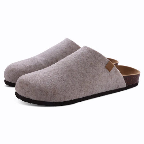 Comwarm Cork Footbed Clogs For Women Men Fashion Leather Mules Comfort