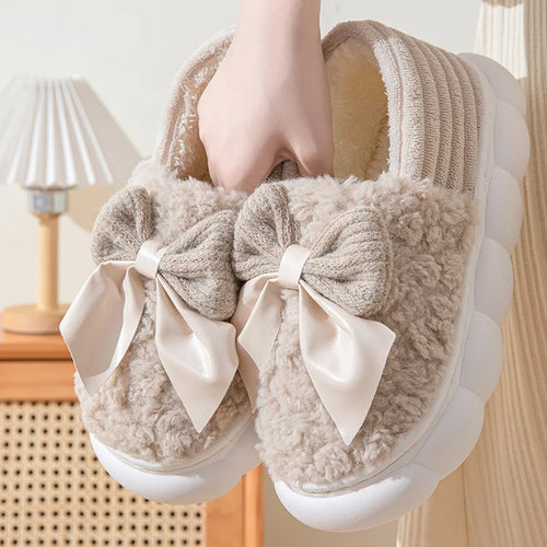 Cotton slippers for Women Autumn and Winter Thick Sole Indoor Home