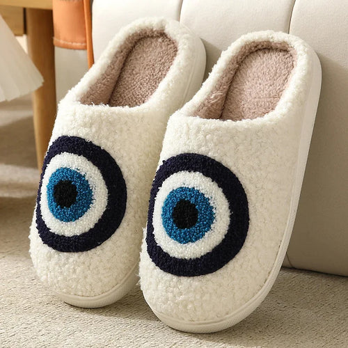 Christmas Elk Cotton Slippers for Women Men Winter Cute Cartoon Home