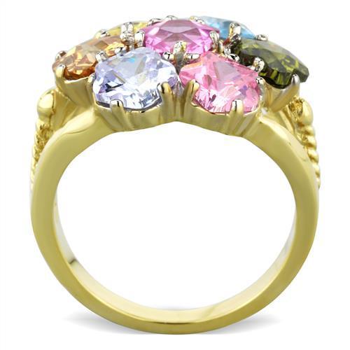 TK1791 - Two-Tone IP Gold (Ion Plating) Stainless Steel Ring with