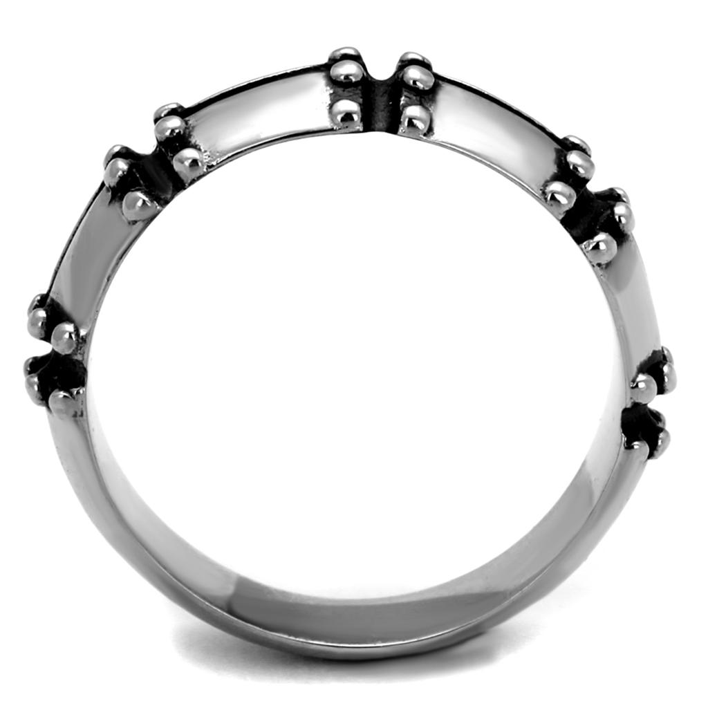 TK2342 - High polished (no plating) Stainless Steel Ring with Epoxy