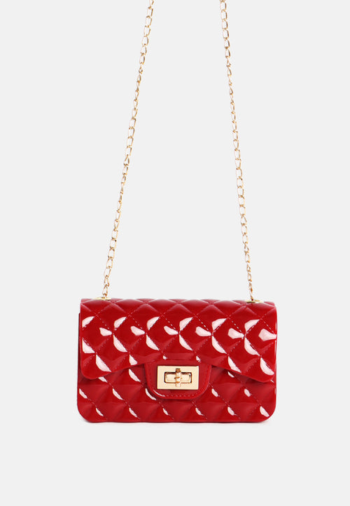 Jelly Quilted Rectangular Sling Bag