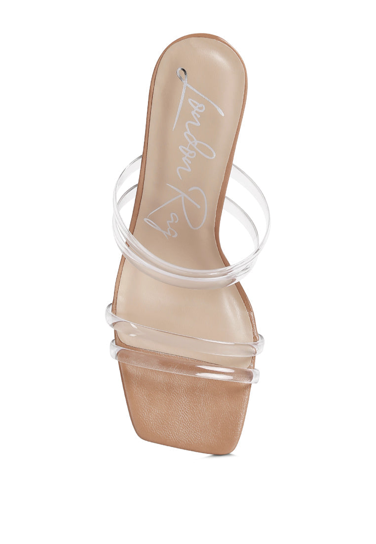 Nightfall Clear Spool Heel Sandal