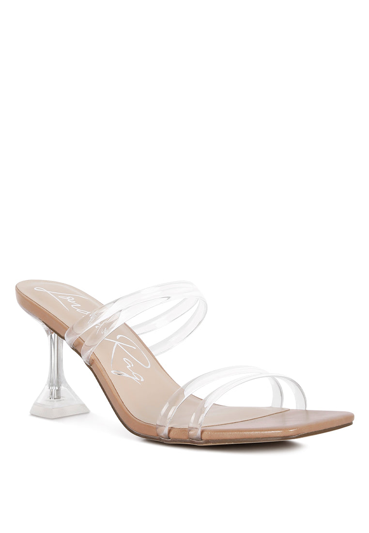 Nightfall Clear Spool Heel Sandal