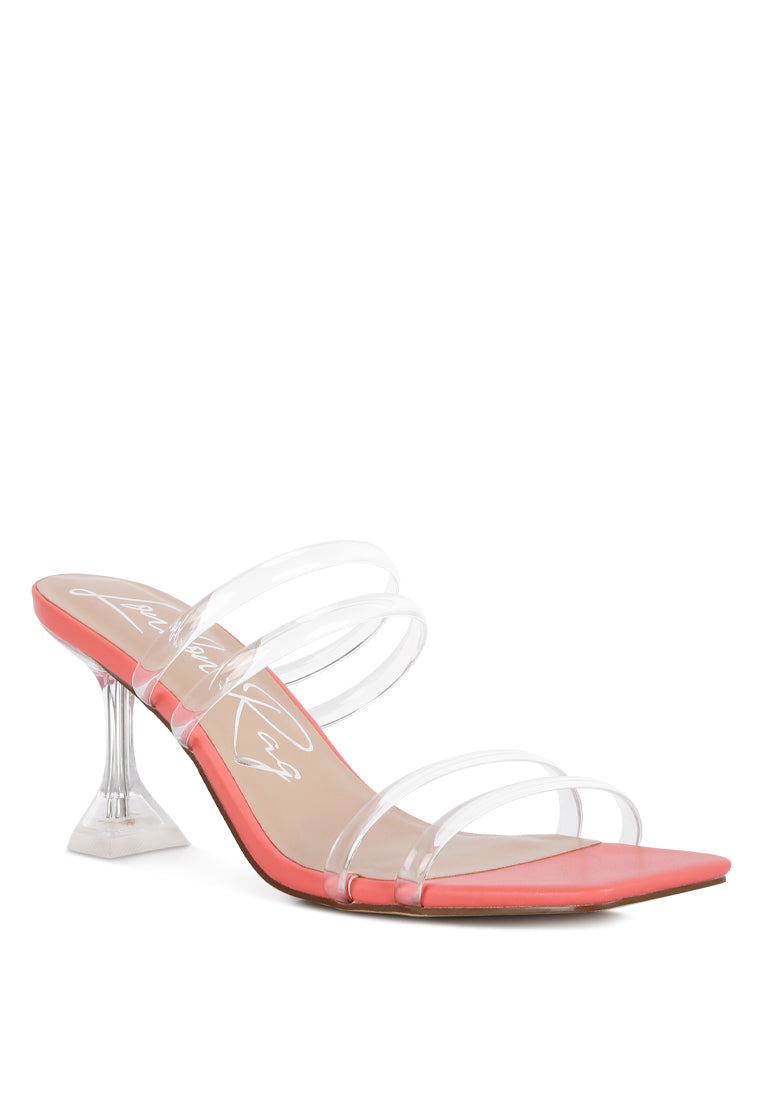 Nightfall Clear Spool Heel Sandal