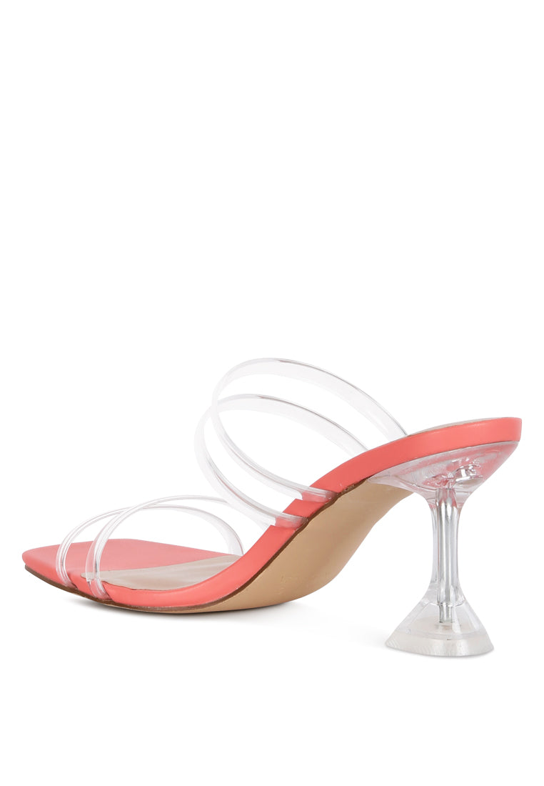 Nightfall Clear Spool Heel Sandal