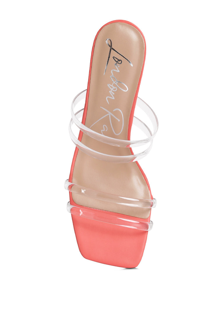 Nightfall Clear Spool Heel Sandal