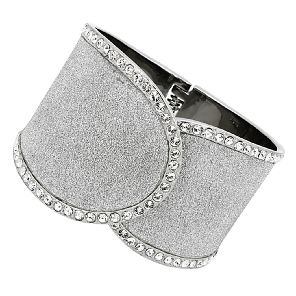 TK1152 - High polished (no plating) Stainless Steel Bangle with Top