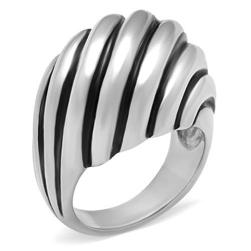 TK148 - High polished (no plating) Stainless Steel Ring with No Stone