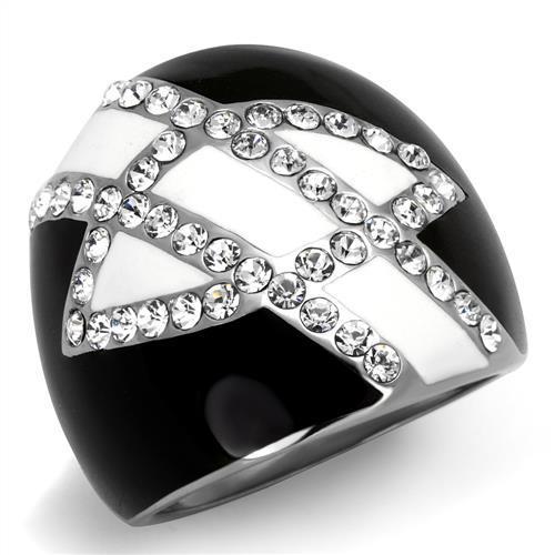 TK2211 - High polished (no plating) Stainless Steel Ring with Top