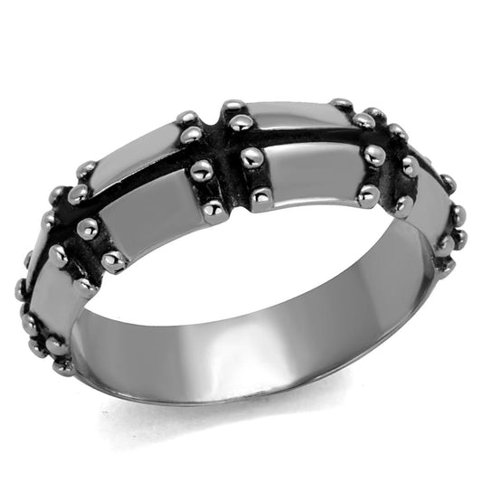 TK2342 - High polished (no plating) Stainless Steel Ring with Epoxy