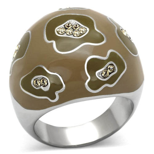 TK826 - High polished (no plating) Stainless Steel Ring with Top Grade